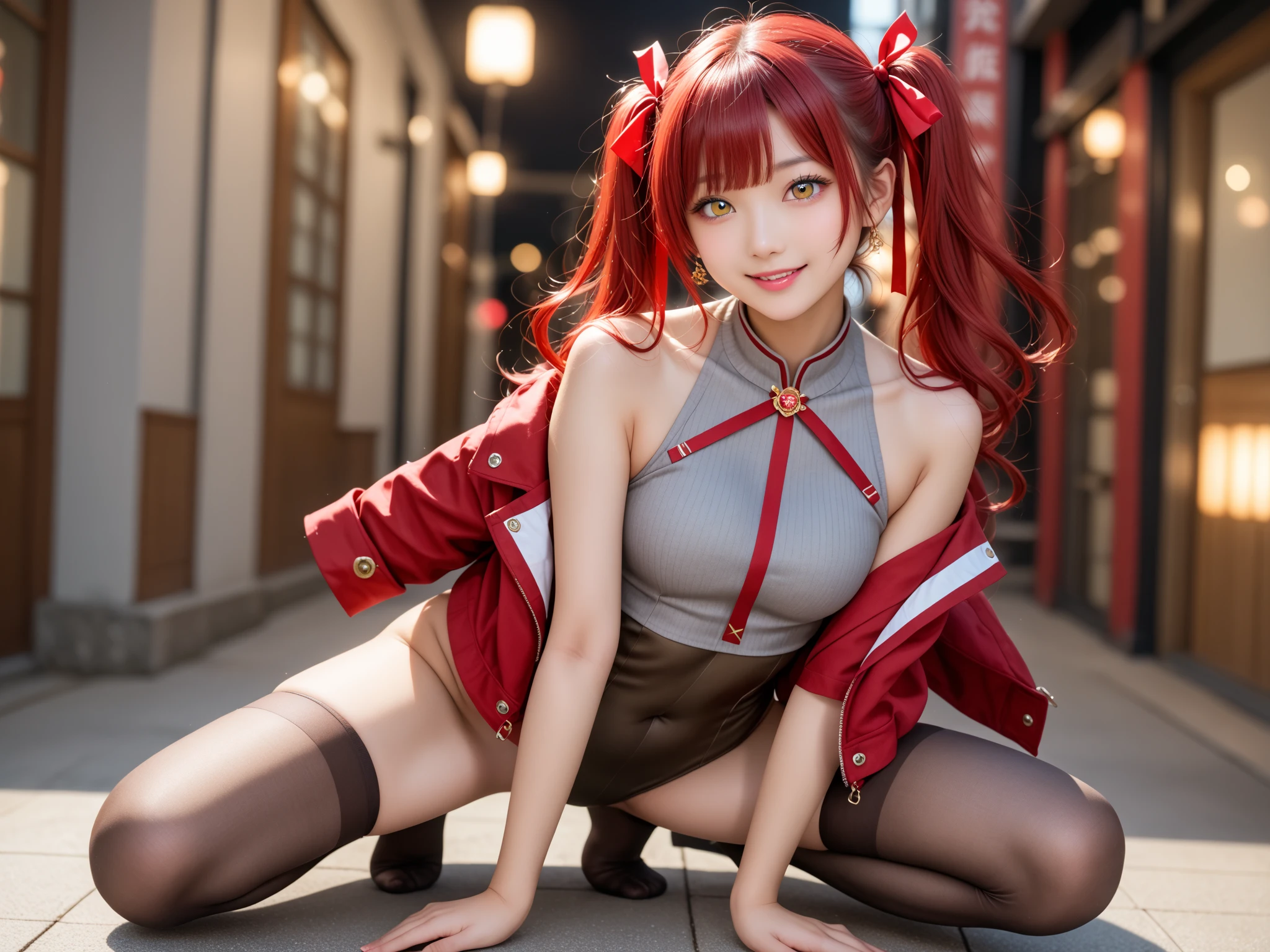 sea beach,Sunnyday,Swimming rings,red bikinis,Tokisaki Crazy Three,(High top fade in and out:1.3)、dual horsetail、ssmile, Soothing tone、pastelcolor、hight contrast、(Natural skin texture、softlighting)、actual、Leaning forward、dynamicposes、profesional lighting、Super quality、masterpiece、8K、(((Detailed crotch、detailed outfits、A detailed的the face、詳細な目、Flawless skin texture、perfect anatomia、Correct anatomy、proporções perfeitas、perfect hips、The face is perfect、with perfect arms、perfect hand、Perfect Finger、Perfect toes、with perfect legs)))、(small-sized buttocks、thighs thin、thick-waisted、Strong-willed eyes、Sparkling eyes like cats)、、d杯、Red blush:1.8、、porcelain skin、colours_optical aberration、bokeh:1.8、(Fluttering、(underbust:1.6)、、The shape of Dantian is clearly visible、red ears、arms cuffs、 (1 girl:1.3)、1.4 Official art,ultra - detailed,big breasts beautiful,,tmasterpiece,best quality,