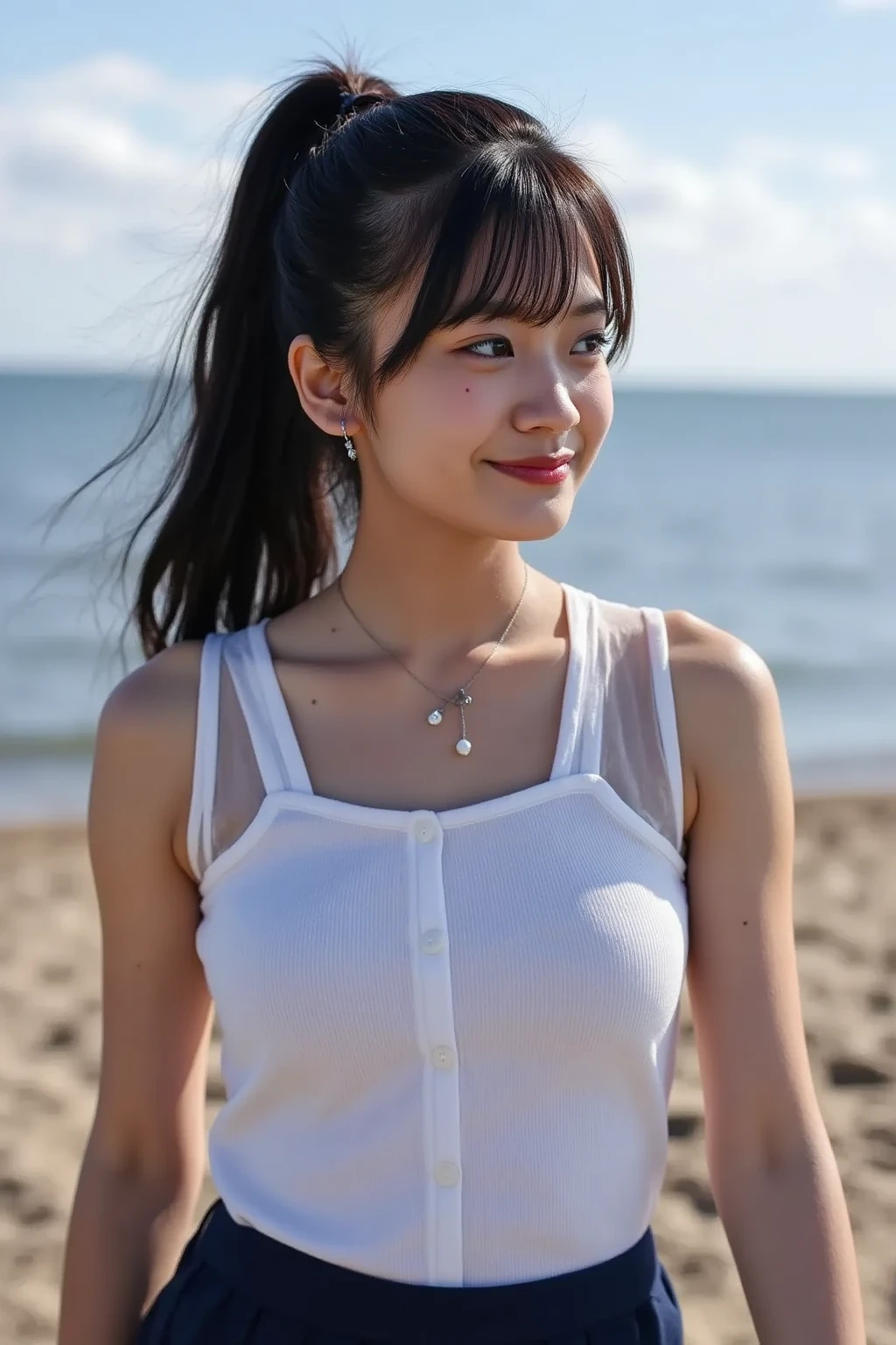 (masterpiece), (Highest quality), (Very detailed),(Disheveled Hair),(shape), (One Girl), (Summer clothes), Are standing, Fashion Model, View your audience, (interview), (Beach),Beautiful details, Delicate and beautiful face, floating,(High saturation),(Colorful splashes),Colorful bubbles,(The Shining), Focus on the face, Hair Ring, Floating Flowers, Floating Hair, (The Shining), Best lighting, Best Shadow,