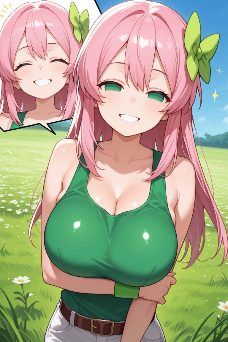 lucoa makes paizuri to the little boy and the boy cums, they are both naked, draw the breasts and penis