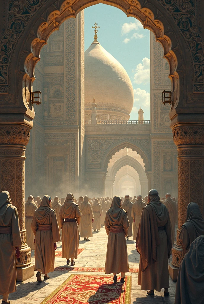 At the end of the fifth century Hijri, when the Abbasid caliphate was declining and the Muslim Ummah was divided into different parts and weakened.