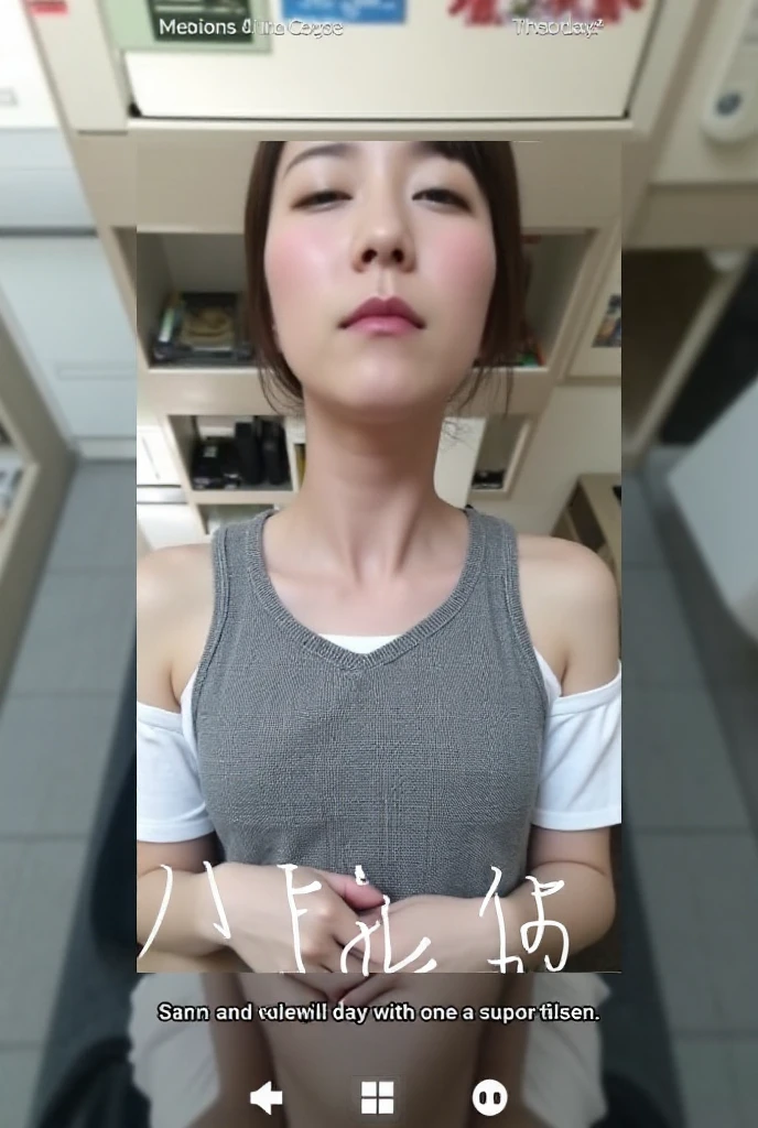 24-years-old, (At the factory)、No bra, T-Shirts, (Gave me a massive orgasm)、My cheeks are red.、((close your eyes, Open your mouth)、Humiliating、Pain and pleasure, A well-groomed, high nose、