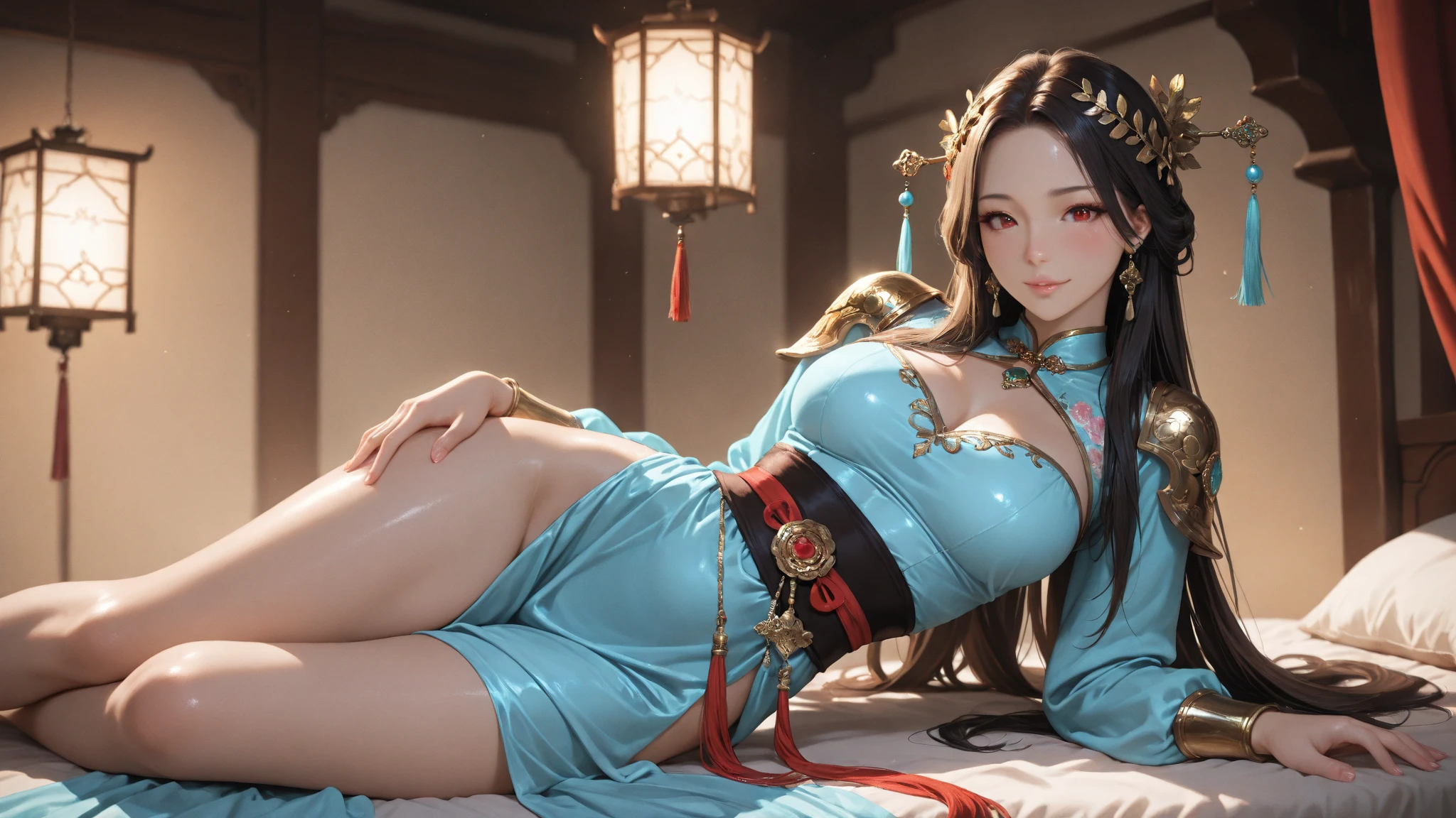 a white hair、Close-up of woman wearing white mask, Beautiful character painting, guweiz, Gu Weisz style artwork, White-haired god, author:Yang Jie, Epic and beautiful character art, Stunning character art, author:Fan Qi, by Wuzhun Shifan, pixiv artstation guweiz on the street, Single ponytail, Insult, High Ponytail, tall and big, Long legs, (Turquoise bikini), (shorts), (Hot Pants)), (()), Walk, elegant, dignified, woman, Beautiful curves, sweet smile, Strong sense of detail and layering, color丰富绚丽, Has a unique texture, rich and colorful, color, vivid, design art, 16K, Ultra Detailed, {{illustration}}, {Extremely refined}, {Delicate finish}, Ultra Detailed, Delicate and shining eyes, {{Movie Lighting}}, Extreme lighting effects, Model: realism, CFG scale: 12, Lola: Bright texture (1.35), high quality, masterpiece, Exquisite facial features, Delicate hair depiction, Detailed depiction of eyes, masterpiece, best quality, Ray Tracing, Extremely detailed CG unified 8k wallpaper, masterpiece, best quality, (1 girl), 完美woman身材, (((White three-point bikini))), beautiful eyes, (Delicate face), Black short hair, Tie your hair up, Light blue hairpin, Black Silk Frame Glasses, Sexy shot looking at camera,In class, (White skin), (Optimal lighting), (Super intricate details), 4k unity, (Ultra Detailed CG), Showing off her white legs, Squatting with legs wide open:1.6,Looking at the sexy camera,Front view,
