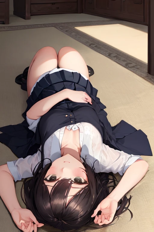 (8K、Highest quality、masterpiece:1.2)、(Realistic、Photorealistic:1.2)、 Amazingly cute girl、16Japanese Idols、Korean Idol、15-year-old student、Laughter、Sit on、No clothes, (((Panty shot)))、(((Spread your legs)))、solo、classroom、Staring at the audience、(get up:1.5)、On campus、A chest that's about to burst、Beautiful and beautiful eyes、)、(Blonde Hair:1)、(Hair Long Hair:1.1)、Panty shot, Spread your legs, Skirt, school uniform, White panties, socks, Black-haired, shirt, Blurred, Blurred背景, Knee-length, naked, loafers, Lively, Hair length, Lips, Brown eyes, 黒いsocks, tie, bow, Headrest, Look to the side, plein air, Brown footwear, masterpiece, Highest quality, Ultra-detailed、(((Panty shot)))、(((Spread your legs)))、Inviting eyes