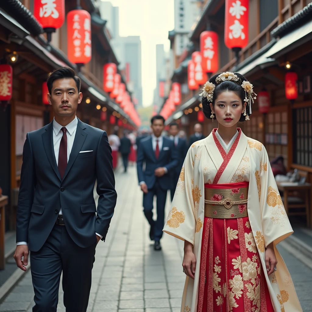 A movie poster,An old-fashioned steam train approached the tracks,Old fashioned British style train station,masterpiece,RAW photogr,hyper qualit, ultra - detailed,Perfect drawing,Two beautiful girls, Lovers, lesbians,(in the railway station 1920's Shanghai,retro train background:1.6),(Geisha hairstyle,Geisha hairstick:1.6,Geisha hair ornament,armlets, bangle:1.3),Dodge kisses,bauhaus, bulgari, official valentino editorial,half-open lips, Suck your lips firmly, Drooling, elegant, Brilliant, Beautiful, Blush (0.2), Gorgeous, Beautiful, Gorgeous, gentle, Starry sky, Milky Way, Summer triangle, Tanabata and bamboo ornaments, Precise drawings, a detailed drawing,