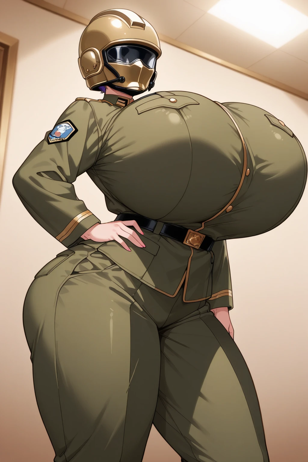 Female Furry Tiger Soldier in Spotted Forest Camo US Military Uniform, Detailed Eyes, Detailed Hands, Detailed Face, Detailed Hair, Holding AK-47, Spotted Forest Camo, Holding Russian Military Uniform Cap in Hand, Alternate Patch with flag on the shoulder., chevron of the Russian military flag on the shoulder., forest background, bbw, Female, One, perspective front view, Huge ass, blushing, CHUBBY, Big breasts, tranquility, paws, low angle, Holding the chest, large areolas, soft smile, long curly, lush, voluptuous, thick, sprigatito smoking weed with a beanie and goth clothes big breasts,