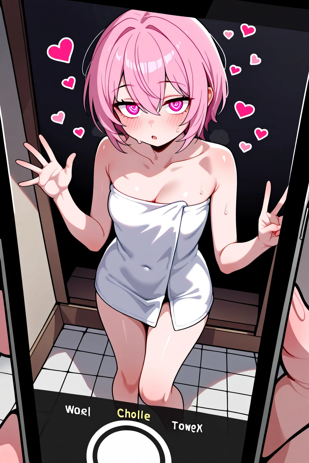 (hentai:1.1), (Ideal:1.1), (perfect:1.1), (flawless:1.1), (highest quality:1.2), (best quality:1.2), super lewd, bathroom, bathtub, 1girl, (sexy little girl:1.1), (evil smirk:1.1), (scary smirk:1.1), (loli:1.2), (naked, nude:1.3), very lewd pose, detailed body, sexy thighs, big things, small breasts, short hair, sexy eyes, high quality eyes, 4K, highest quality resolution, best quality resolution, best quality upscale,