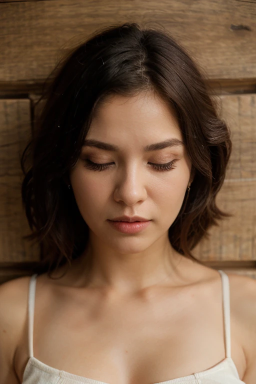 do, highest quality, (Highly detailed CG Unity 8K wallpaper), (highest quality),edge orgasm、((Full body shot 0.85))、woman with open mouth and closed eyes、woman with edge_face、48 years old、brown hair、Bathroom、((Sweat) ),((Sweatで光る肌))((Sweatで光る鎖骨,Sweatで光るface)),（(Sweatだくの肌))((Sweatで濡れた肌)),　big breasts、white blouse、