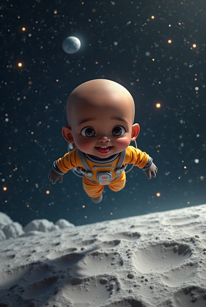 Close a powerful threat, The imposing appearance of the powerful baby-shaped Superman dressed in beige uniform, azul-marinho e bronze em uma manjedoura, menacing stare, ricamente detalhado, Hiper realista, 3D-rendering, obra-prima, NVIDIA, RTX, ray-traced, Bokeh, Night sky with a huge and beautiful full moon, estrelas brilhando, 8k,
