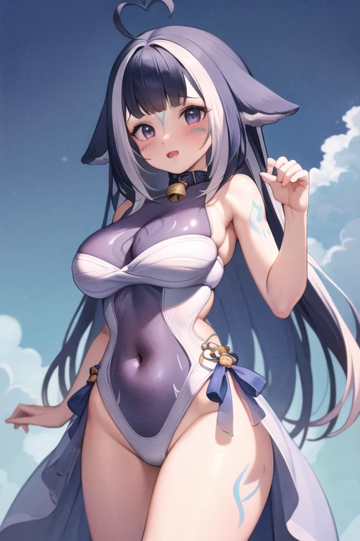 masterpiece, highest quality,beautiful eyes, beautiful hair, beautiful face, beautiful skin, alone, 1 girl, High leg, erect nipples, high heels, anime girl, whole body, winding, beautiful breasts, naked足,shiny skin, cleavage,shining eyes, Are standing, star(symbol) Nipres, crotch Nipres, naked