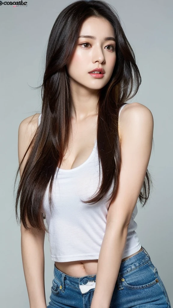 You are a talented professional glamour photographer.(8K, RAW Photos, Highest quality, masterpiece), One girl, alone,Healthy Body、Idol、Curvaceous、Three-dimensional background、Well-groomed face、See who&#39;s watching、Very short hair、A light smile、Spread your legs、Fitted dress with zipper、