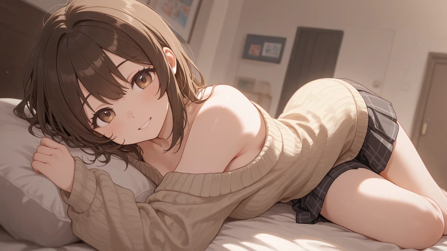 Lie on your back on the bed、(((pixel perfect, Perfect in every detail)))、Hands to the audience、sex、insert、Proximity、close、hug each other、All nude、first person perspective、#1boy、#takagisan.#Takagi-san、#1boy、#masterpiece、#highest quality、8k、#1boy、#masterpiece、#highest quality、8k、#first person perspective、#Viewer's perspective、Lie on your back on the bed、smile、spread your legs、stick out your butt、#night、#The curtains are closed、#dark、#薄dark照明、#Completely naked、Touching pussy with fingers、Lower body naked、white semen、