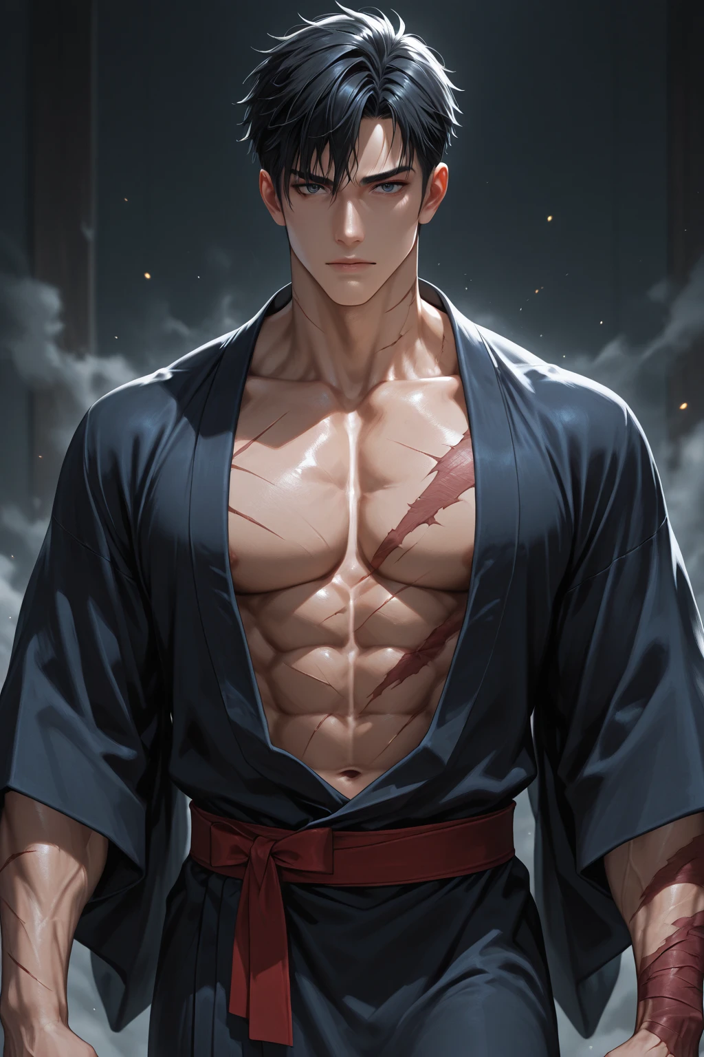 Anime guy shirtless