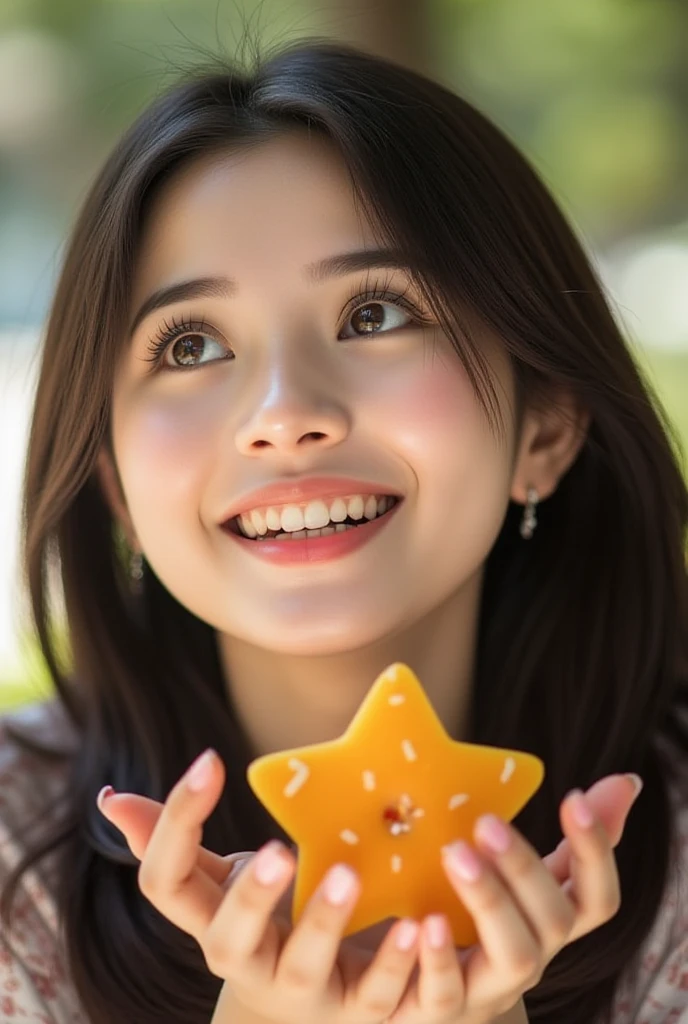Brown Hair,Medium Hair,20-year-old female, Small Nose, With the right face, Cute natural smile, Japanese facial features, Clean and pretty face, Cute realistic portrait, Asian Face, 8K Photo, Soft Makeup,Natural skin texture,RAW Photos,Highest quality,Full Body Shot,cooking
