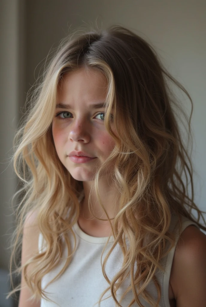 Baby curly blonde hair, child 4 years, ume , filha
