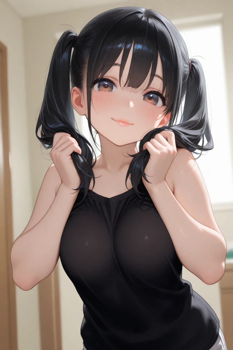 masterpiece, best quality, 1girl,spread gesture,finger, spread_armpit, blush,armpits,sweat,arm_up