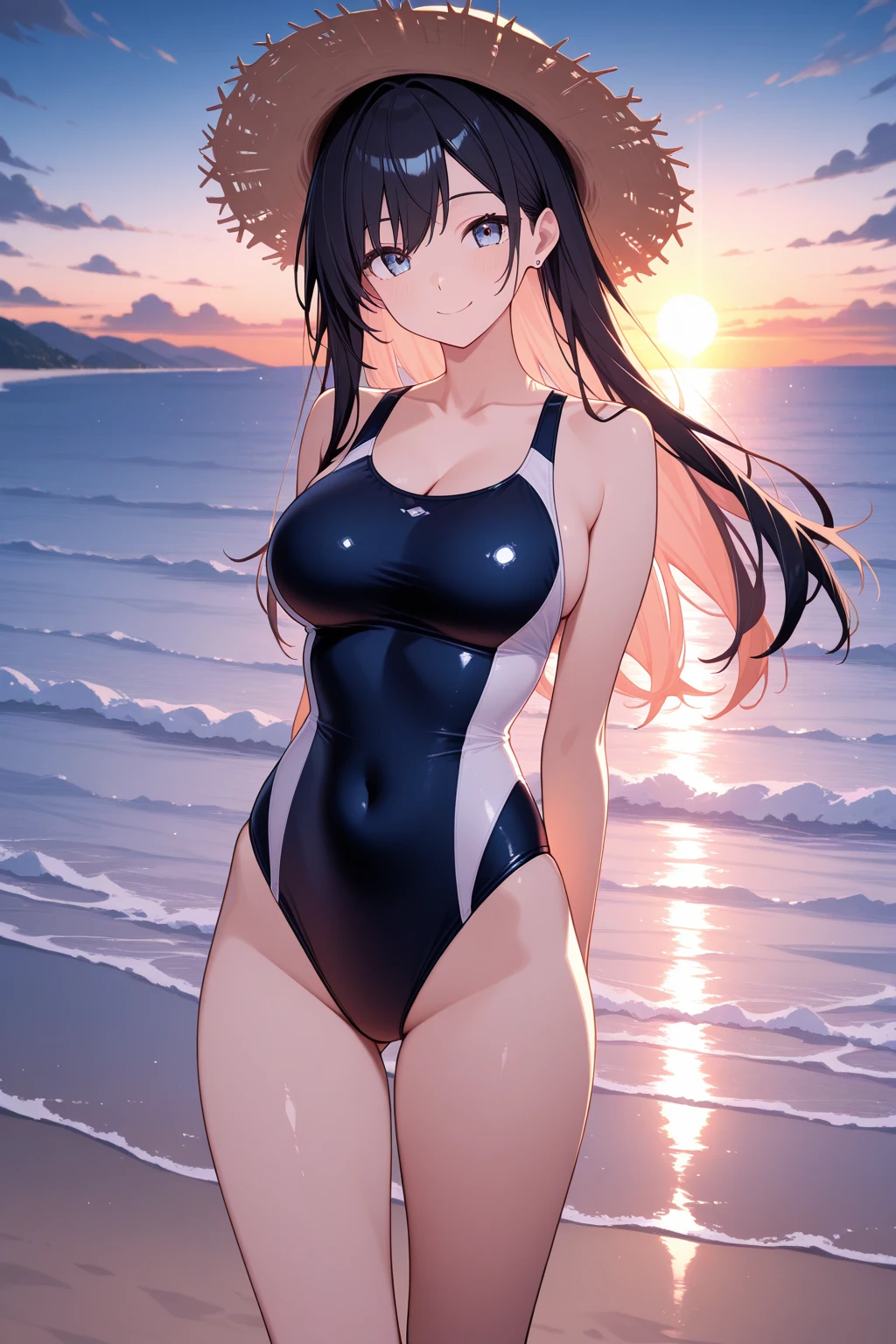 masterpiece，Best quality，Beautiful quality，looking at viewert，Detailed lighting，Extremely detailed skin，Extremely detailed hair，Extremely detailed，shadowing，8K：1.2, thicc:1.1, tight clothes, extremely detailed eyes:1.1, beach, swimsuit, water, cloud,, extremely detailed face, detailed hand, princess principal Dorothy, cleavage:1.4, cute face, revealing swimsuit