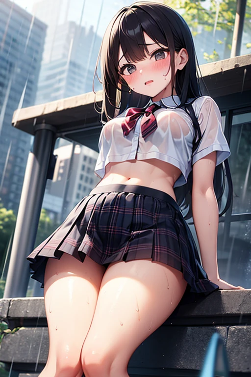 pieces fly、masterpiece、highest quality、Super detailed、High resolution、High resolution、8K portrait、Unity 8k壁紙のHigh resolutionCG、unity 8k wallpaper、cute type little:1.5、upon:1.5、Highly detailed CG unity 8k wallpaper、realistic、real person、cute type little、 portrait photography、shiny skin、High resolution、(16 years old:1.2)、(1 girl)、beautiful clear eyes、very detailed explanation、delicate face、nice lips、slender body、Same with big breasts thin waist、thin legs、(urban area:1.6)、1 girl, cute type, perfect face, seriously, (blush:1.5),((There are a lot of people nearby:1.4))Same with big breasts,((school uniform:1.2)),(((clothing lift:1.5))), (((I have nipples))), Detailed description vagina,show vagina,spread legs,spread ,((cum in vaginas:1.3))、((change:1.5))
