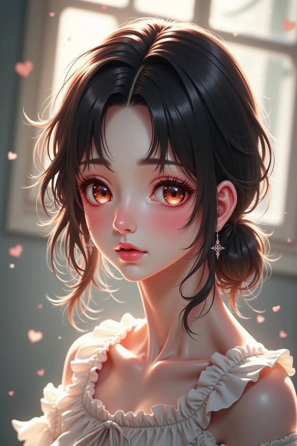 masterpiece, Best Quality, Japanese, 18 years old, female, pure, cheerful, flawless, beautiful beauty and body, slight bulge in the , a glimpse of ishness, eternal kindness and beauty, a refreshing breeze blowing, growing into an adult in mind and body. A floral scent that will keep thinking of you and watching over you forever.