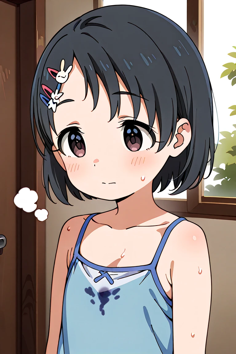 highest quality, masterpiece, High resolution, alone, {black崎_Honoka_encouragement for mountain climbing:1.15}, black_hair, short_hair, blush, green_eye, closed_mouth,1girl,masterpiece, expensive quality, very_expensive_solve, big_file size, full color,(completely nude:1.2),pussy,niplles,(vaginal sex:1.2),(toddler:1.6),(chibi:1.3),(flat chest:1.5),