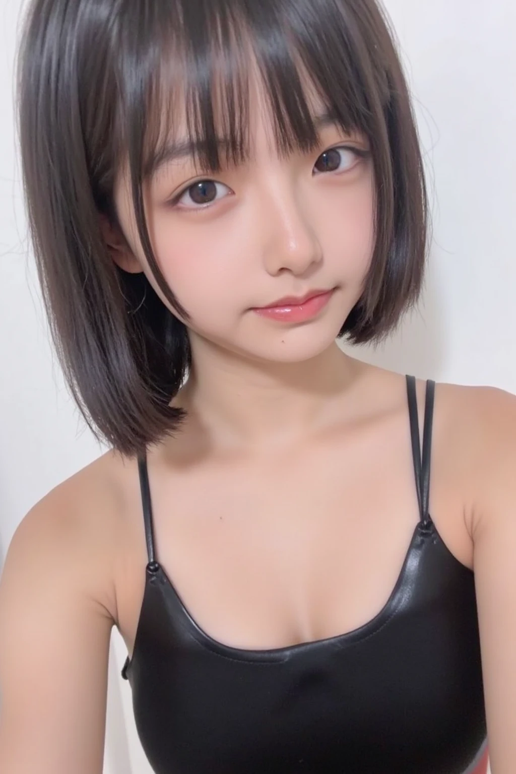 masterpiece, highest quality, 4K, Ultra-high resolution, 21 year old female,  Beautiful eyes and fine face, figure, Beautiful details, high resolution figure, Shine_white_particle, One girl, 茶 hair, , Short side details, Baseball cap,Smiling face, Window Shades, Black jacket, Chest Rig, cyber punk, Techwear,(Impressionism:1.4), Vincent van Gogh