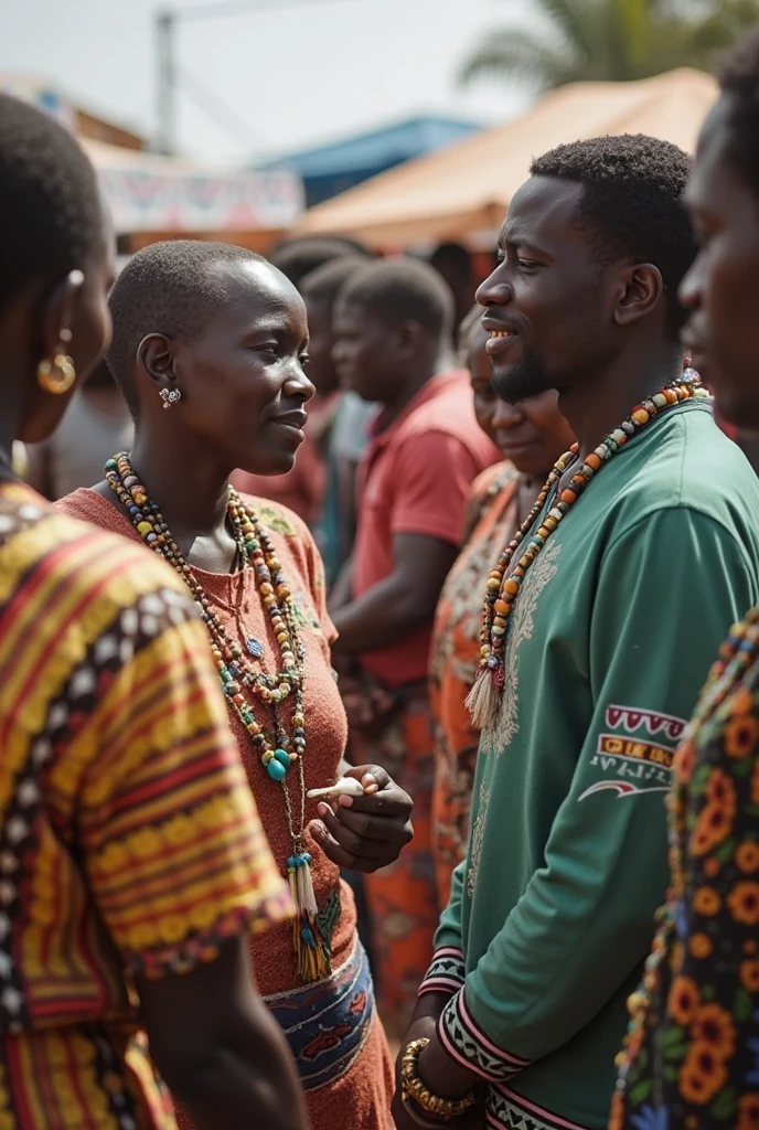 Hyperrealistic HD image of the inhabitants of Zimbabwe, Africa, Mixed tribes, United, males and females, holding hands