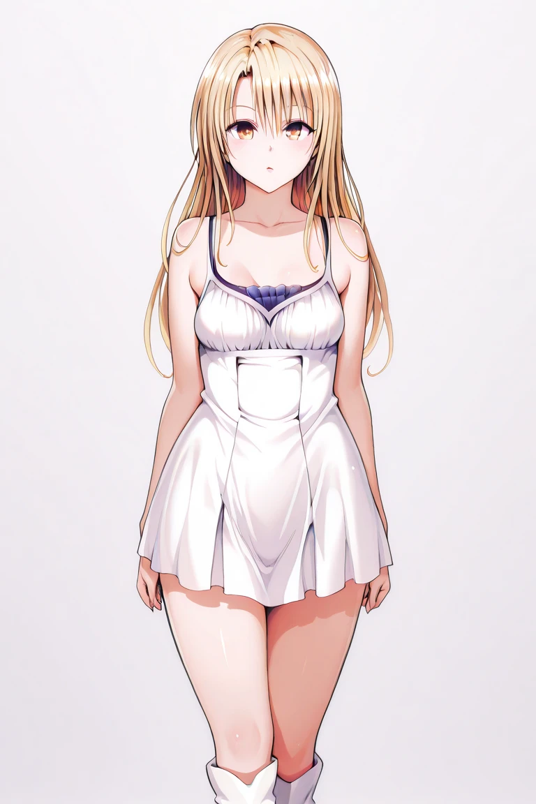 NSFW,Nisekoi,Chibara Kirizaki,long hair,blonde,blue eyes,lace bra,lace panties,dress