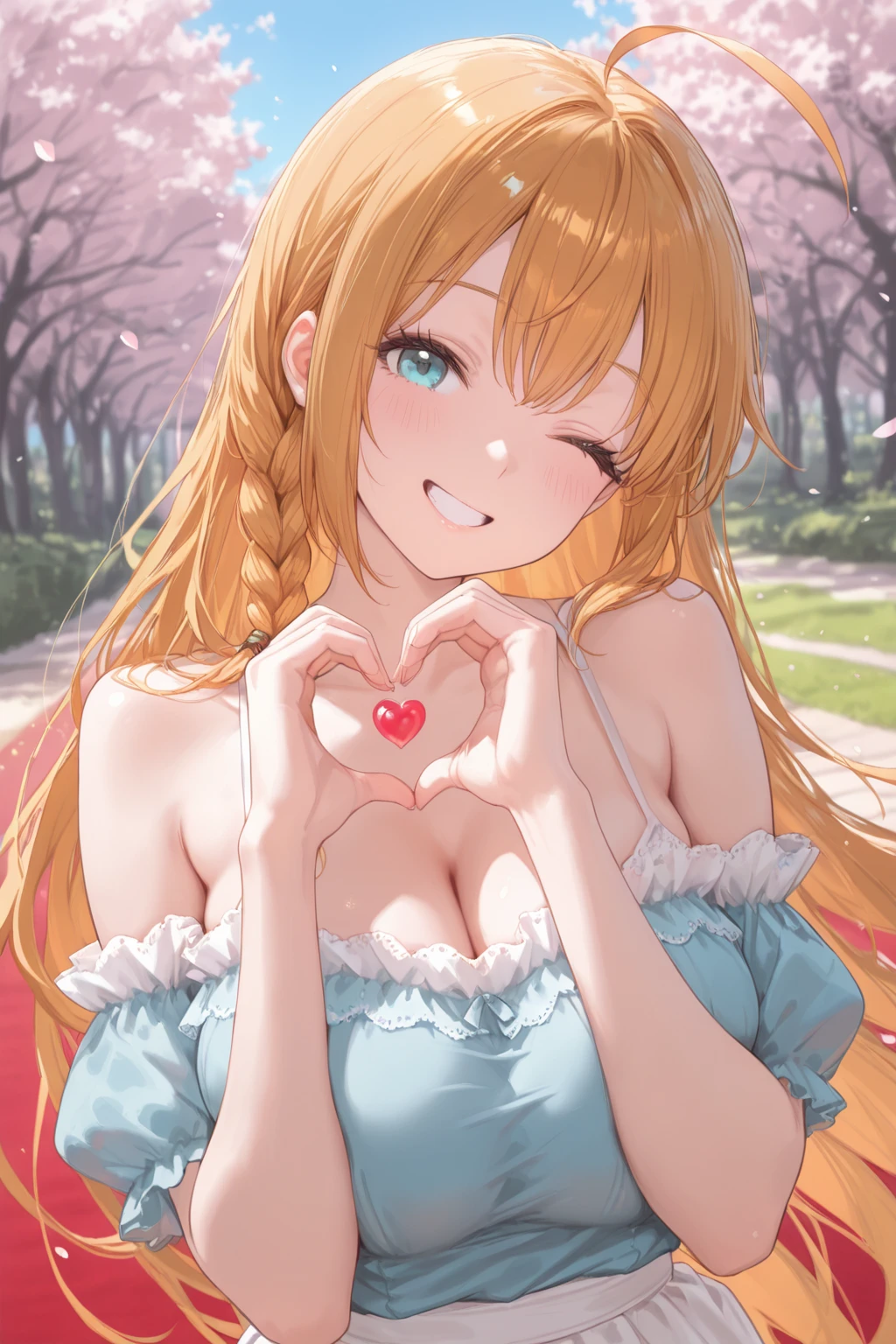 score_9, score_8_up, score_7_up, score_6_up, erina nakiri, long hair, blonde hair, purple eyes, BREAK (masterpiece:1.2), best quality, high resolution, (beautiful detailed eyes:1.3), perfect lighting, (perfect hands, perfect anatomy), hearts, pleasured, large breast, kampala blend outfit, commercial ad, magic-realism, full body, reflection water
