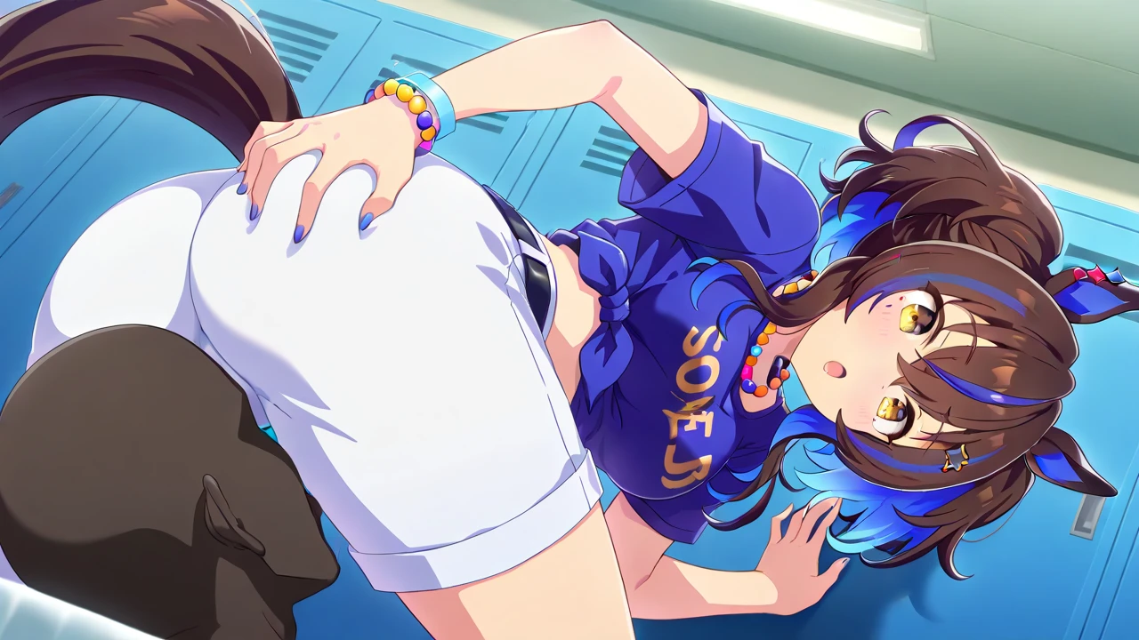 Masterpiece, best quality, crowd, multiple boys,alp artstyle, instant loss,Sonoda umi love live,(white and blue leotard), magical girl ,star glasses, earrings, thighhighs, breasts,outdoors,day, top-down_bottom-up,golden eyes,(blushing:1.2),mini skirt, side slit ,Gigantic Breasts, dirty , sweating , nipples ,head down , open mouth , shaking , another step on her face , fucked silly , anal sex,shota boy, spanking her ass,cum in ass