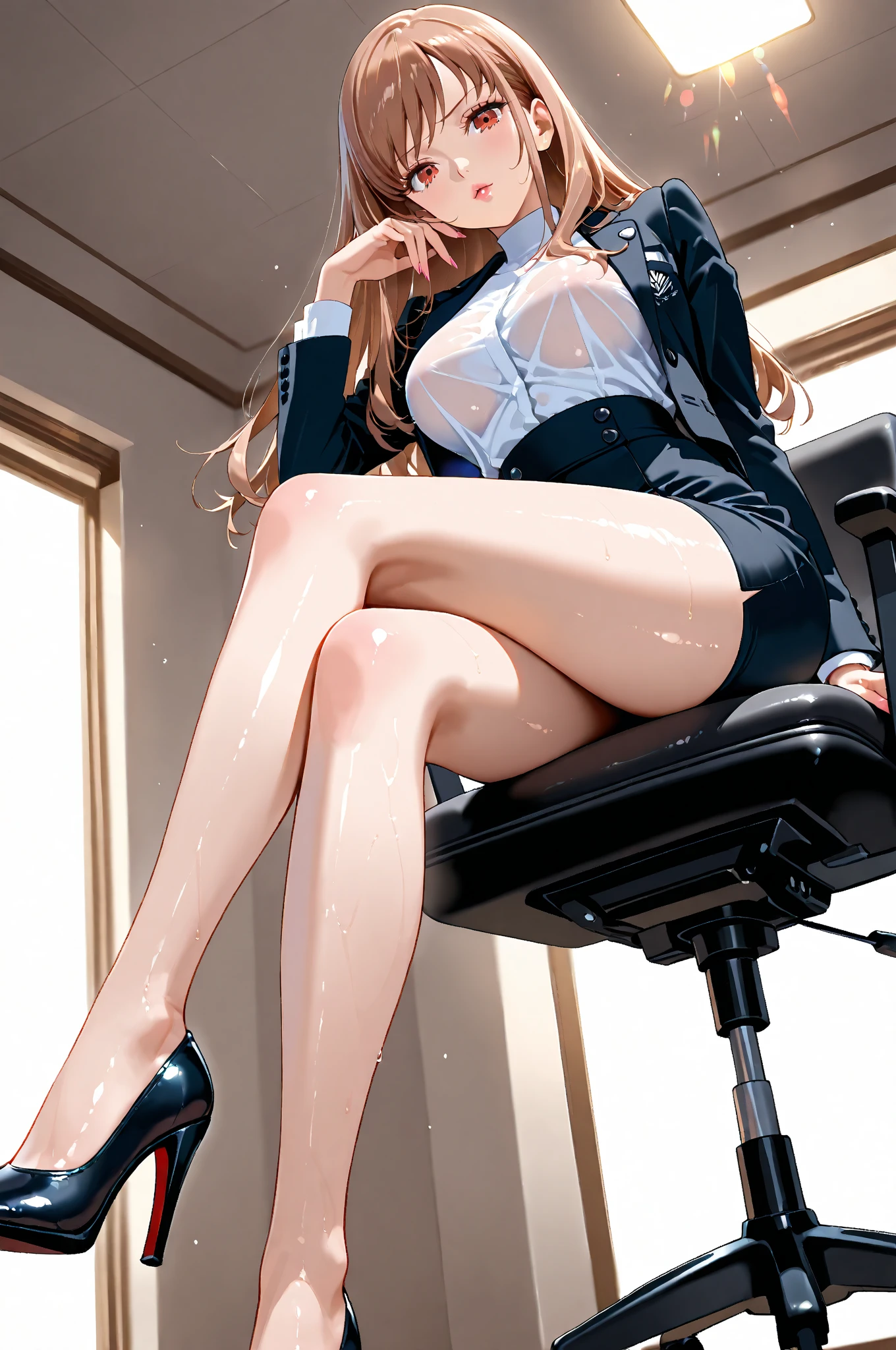 girl, Sweat, vapor, Medium Chest, shy, Beautiful Hands, A light smile, Looking at the audience, Randomly change the color of the outfit