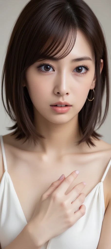 (Highest quality:1.4),(masterpiece:1.4),(Realistic:1.4),(Realistic:1.2),(超High resolution, RAW Photos:1.4),(High resolution, Very detailed:1.2),(8k:1.2),photograph,a photo of a dark-haired,one person's,alone,(((Celadon lace bra:1.3))),((Big Breasts)),(((Large areola:1.4))),((Upper Body:1.3))