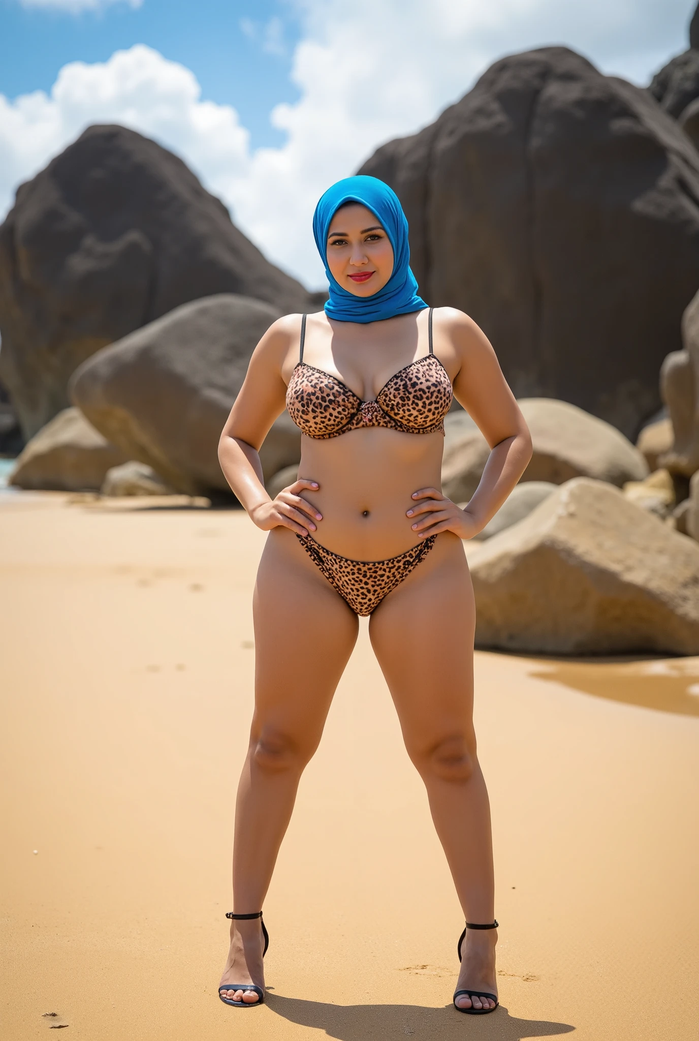 back view mini bikini Muslim curvy woman
hijab big tits doggy style