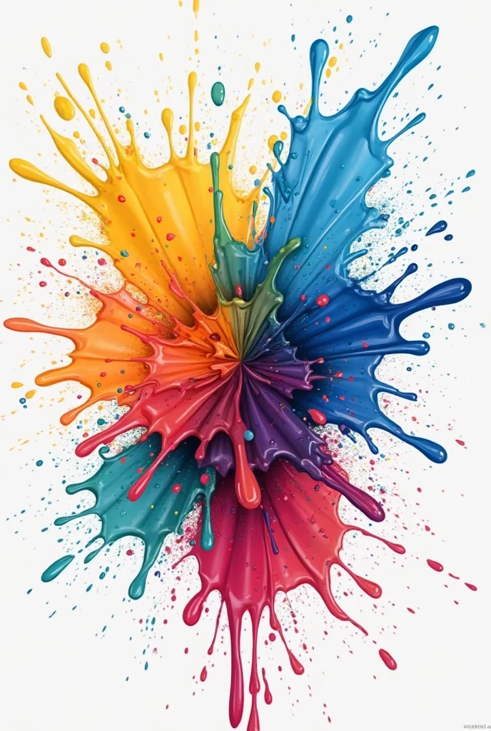 (level difference:1.8),(Paint colliding and splashing on the canvas),(depth of field),1girl's side face blends into it,(side face),open mouth,(liquid paint rainbow hair:1.1) made of paint and defies gravity,thick flowing,(paint splatter:1.3),Liquid state,stunningly beautiful, masterpiece, detailed background,ultra high quality model, ethereal background,abstract beauty, explosive volumetric, oil painting,heavy strokes,Romantic lighting,Sub-Surface Scatterring,lens 135mm,f1.8,glow,8k,high resolution, dreamy,ray tracing,hdr,god rays,