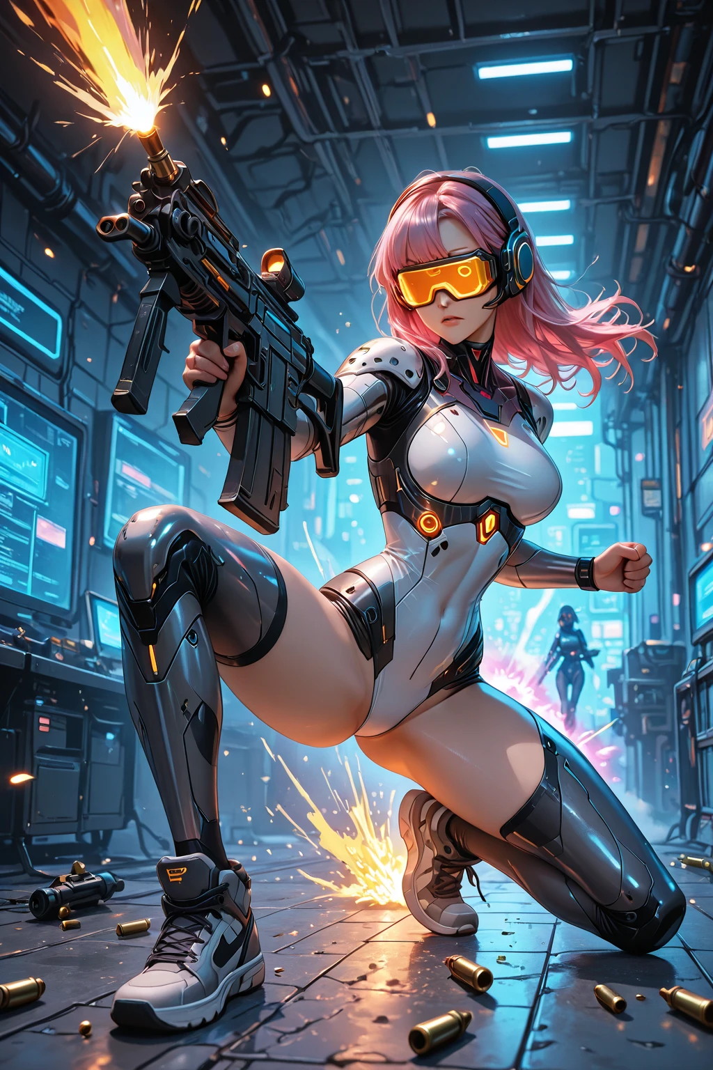 high - tech,sci-fy,Beautuful Women,scantily clad,Bigchest,Abs,Mermaid line,Full body like,battle armor,laser guns,cyberpunk backgrouns,Erotic lingerie,stocklings,orthofacial,Sit Pose,Raised sexy,nakeness,fullnude,