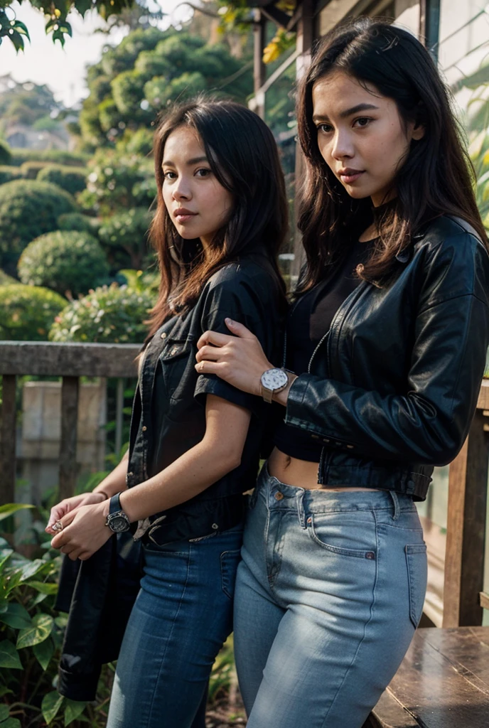 (a couple:1.3),(shopping+mall),(hybrid fashion, street fashion, casual fashion),(young+beautiful), perfect makeup, strong personality, stylish hairstyle,cool sunglasses,designer bags and shoes, luxury brand, vivid colors:1.2 --auto --s2