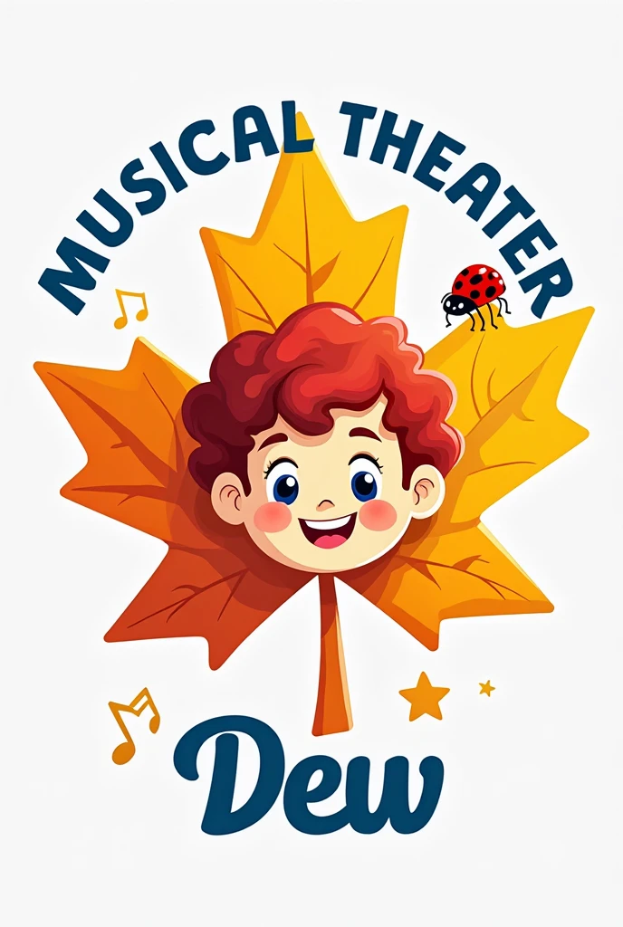 5 year old short haired brunette boy with musical instruments and musical notes, sheet music, lively musical atmosphere white background