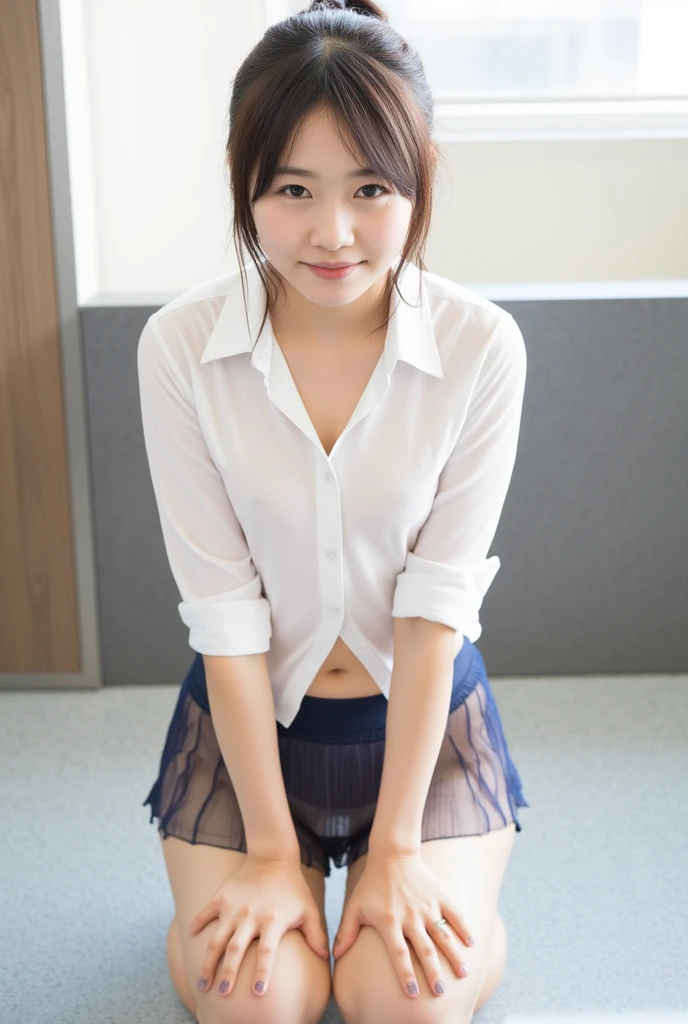 The top half of a traditional sailor suit、Japanese high school students、15 year old female, RAW shooting, (realism: 1.8, Realistic), High-definition CG integrated 8K wallpaper, One Girl, camera'Gaze, ((Straight from the front))), (Headquarters Skin: 1.8, Glowing Skin)), 8k Uh, Digital single-lens reflex camera, Soft lighting, high quality, (Professional Lighting: 1.6), Japanese women, From ankle to head, Shooting from the feet up, height: 160cm, Weight 50kg, (((Her skirt is rolled up and her white underwear is visible.)))、(((Legs open)))、Captivating Gaze、Seductive look、(((Ecstatic expression:1.6)))、((Eyes closed:1.5))
