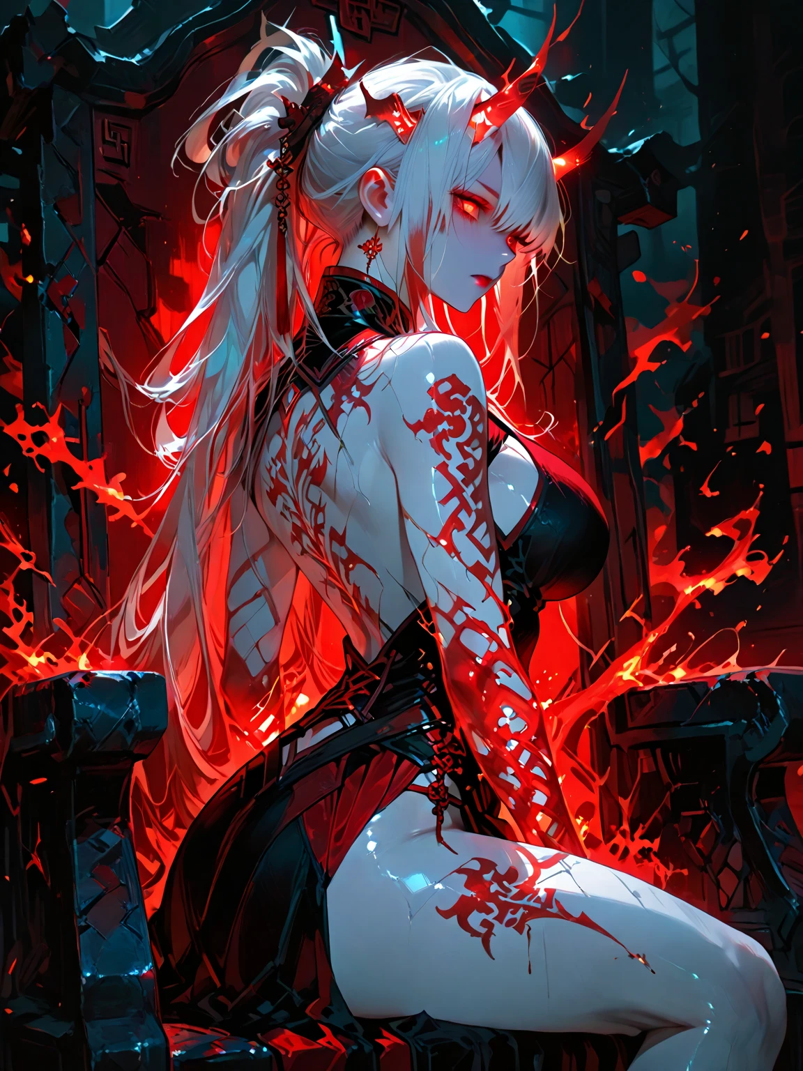 Best quality, Masterpiece, ((full body photograp)), teen girl, long ((wavy pink hair)), extremely beautiful, looking at her right side, full make ups, red lipstick, epic skin details, epick lights details, epic skin lights reflection, slim body, skinny, ((showing her back and ass to audience)), beautiful ass, upper body leaning forward, ((upper body bowing)), naked, erotic pose, showing her vagina, orgasms face, open her legs wide, spreading her legs, stretching her legs wide, ((perfect vagina anatomy)), ((vagina shown clearly)), open crotch, from below, night at beach, full of stars, shooting stars, nebula skies, aurora borealis, perfect limbs anatomy, perfect legs anatomy,