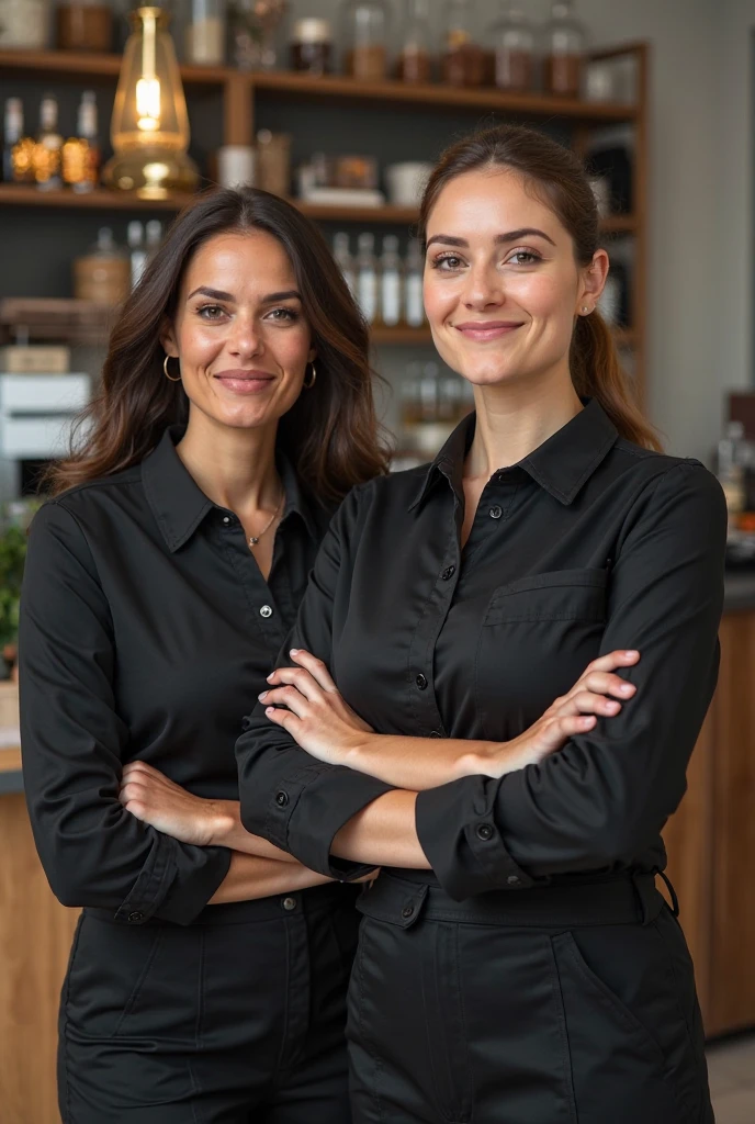 Mature woman, 30 years old, brown hair, european woman, full body in picture, alone, zoom out, smiling, white teeth, beautiful, cool, realistic hair, green eyes, frontal and discreet pose, european eyes, medium construction, medium round ass, beautiful clothes, cute black suit, modern office, bar on roof, masterpiece, ultra high res, (photorealistic: 1.4), raw photo, ultra realistic,  detailed background, refined, detailed, realistic face, detailed face, realistic skin, (RAW photo, best quality), extremely detailed, CG, unit, amazing, fine details, light smile, extremely detailed CG 8k wallpaper unit, huge file size, ultra-detailed, highres, absurdres, soft light, half body, photo without background, individual photo