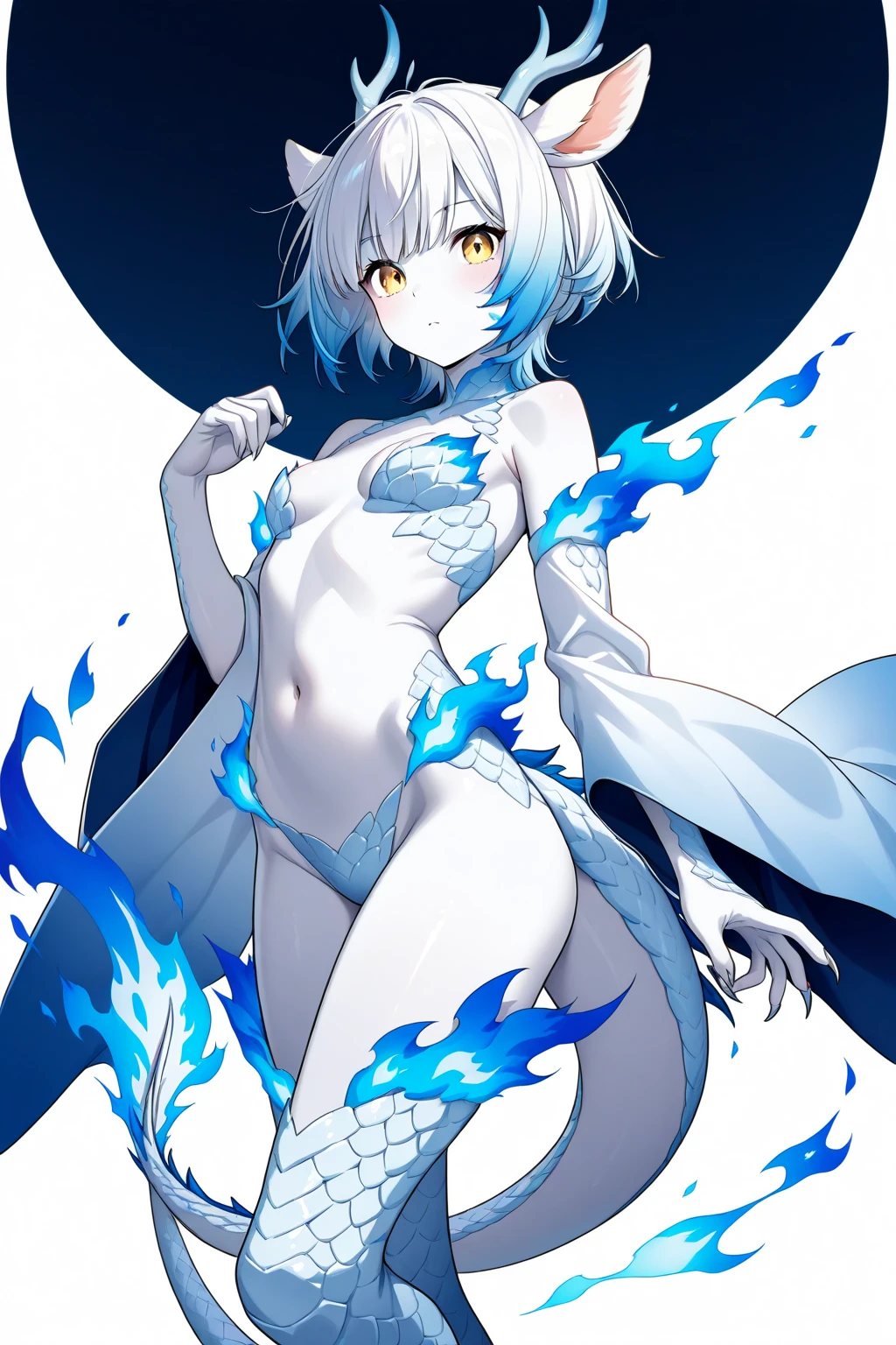 made of ice, monster girl, elemental