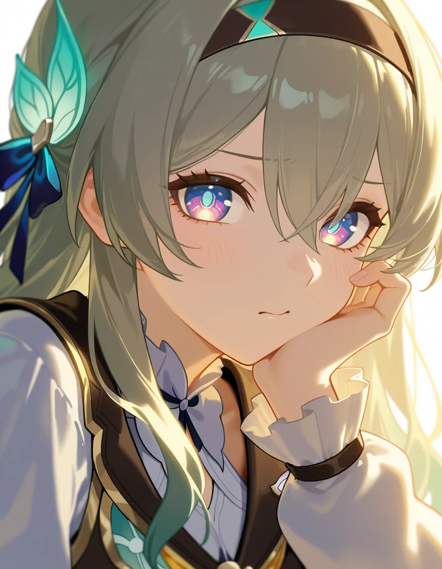 beautiful girl, long grey hair, beautiful face,smiling,close up to hips, beautiful breast, in the middle of flowers field, (open mouth:0.4),illustration,detailed textures(realists),ultra-detailed,portrait style,vivid colors,soft lighting, blushing, mature, hair fluttering, evening light , head band, half body, looking at viewer, cleavages, wearing beautiful night  sleepwear, side profile 