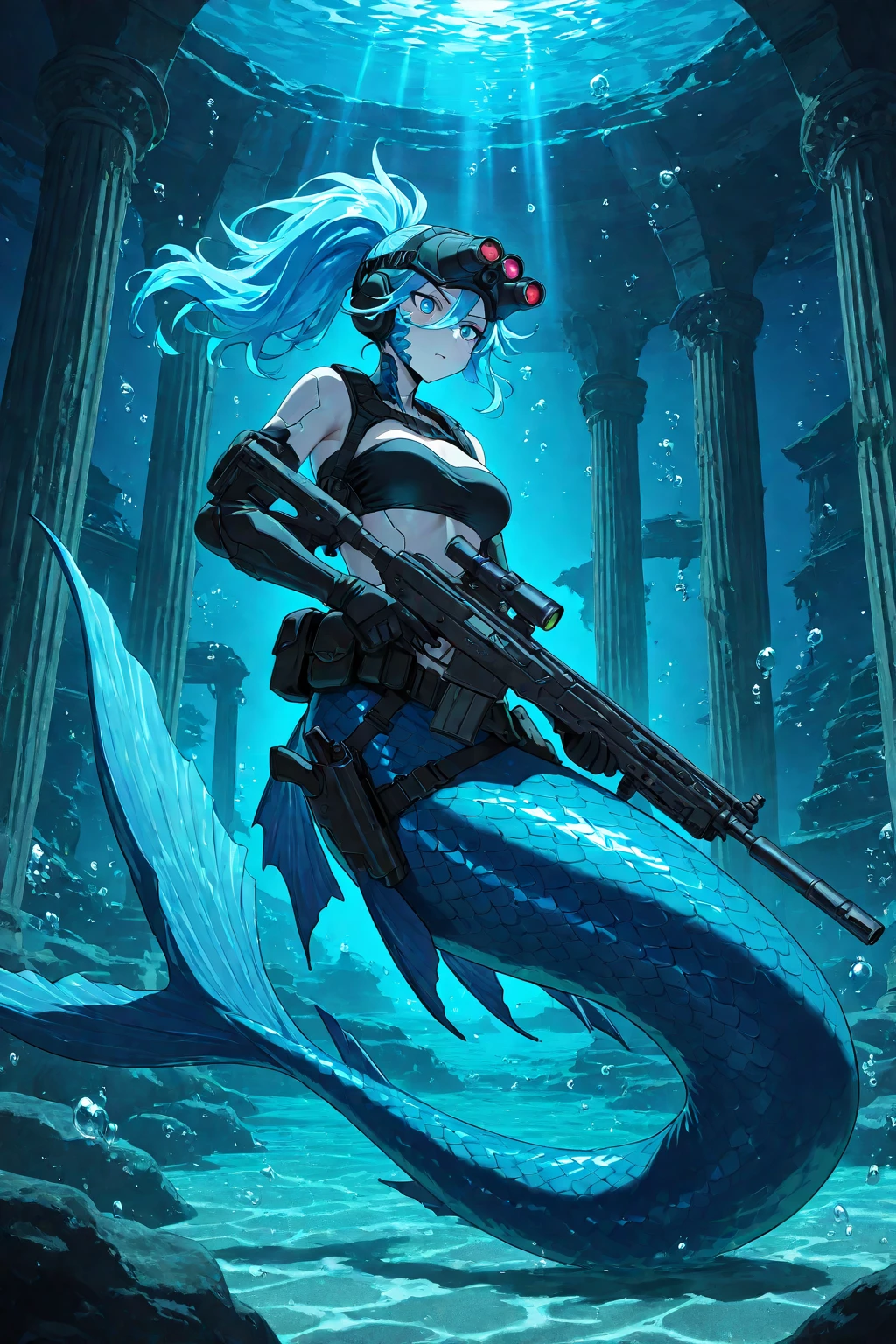 A gun for mermaid in purple color --auto