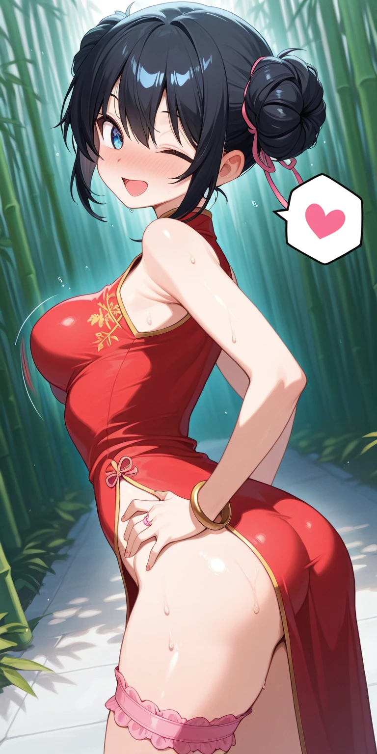 A tragic historical drama in 8k live-action style: Beautiful palace secrets　Beautiful 10 year old Chinese Kung Fu girl princess with short black hair has very rough unwanted sex with old man emperor　Gorgeous embroidery, Ultra glossy, She is wearing a shiny red top and bottom long sleeve floral kung fu suit....　　Her clothes were forcibly torn off by the old man, exposing her genitals.　
