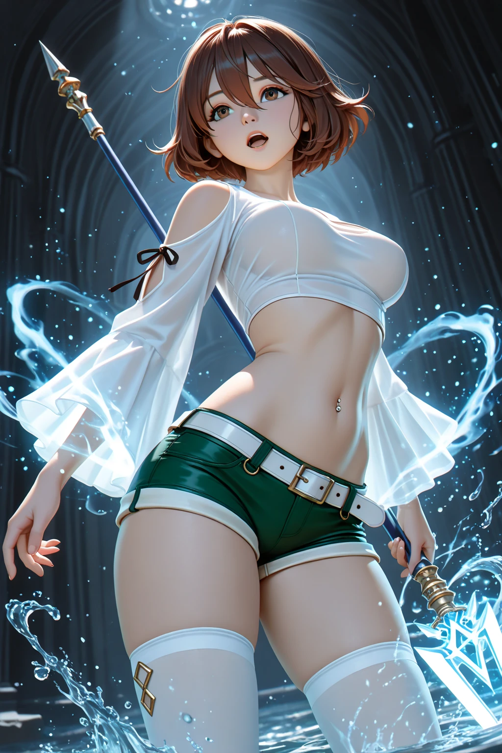 girl,teen, anime accurate Rukia Kuchiki, soulreaper, holds a Zanpakuto, hakana, exposed breasts, small breasts, naked breasts, vibrant appearance, creative behavior, imaginative, sensual, spontaneous, highest quality, skin texture, intricate details, (cinematic lighting), RAW photo, 8k