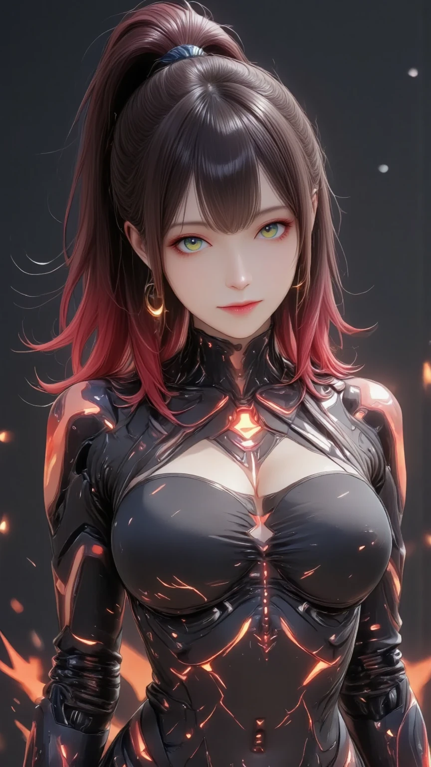 1girl, cat ears, glowing eyes, fire, sunset, cloudy sky, animal ears, navel, breasts, embers, looking at viewer, dramatic lighting, vibrant colors, volumetric lighting, chiaroscuro, cinematic composition, fantasy, magical, mystical, (best quality,4k,8k,highres,masterpiece:1.2),ultra-detailed,(realistic,photorealistic,photo-realistic:1.37),digital art, highly detailed face, intricate details