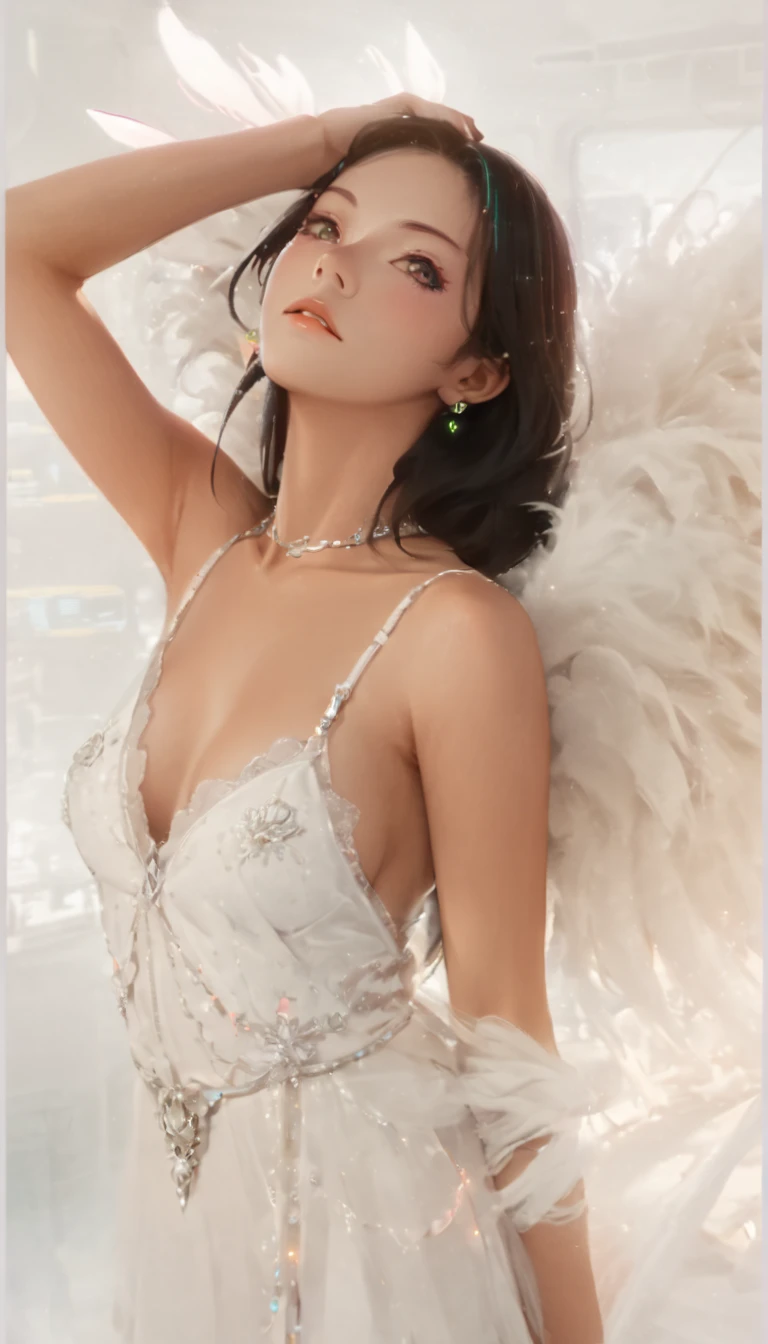 scorscore_9,score_8_up,score_7_up,score_6_up,score_5_up,score_4_up,A digital reinterpretation of the ancient Greek sculpture "Winged Victory of Samothrace" featuring huge, exquisitely crafted wings, beautifully detailed body and face, beautifully detailed eyes, beautifully detailed mouth, thin flowing blonde hair, lively facial expression, ideal proportions, large breasts, tiny waist, big butt, sheer skin, sheer dress, a graceful pose as if about to take off from a cliff, dramatic lighting, vibrant colors, cinematic composition, digital painting, cowboy shots, ohwx woman