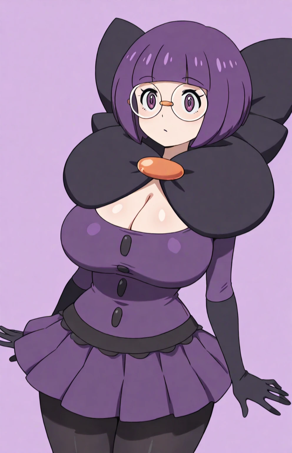 anime style, cattleya_qb, cattleya_gorget, cattleya_purple_highleg_leotard, best quality, high resolution, 1woman, mature female, milf, curvy, makeup, beautiful face, happy smile, (gigantic breasts:1.2), outdoors, big tree, sitting, wariza, from above, (from side:0.8)