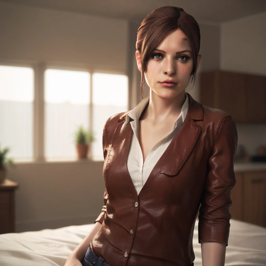 anime girl(kate mara) in red shirt and black tie posing for a picture, by Yang J, extremely detailed artgerm, rin tohsaka, artgerm jsc, artwork in the style of guweiz, beautiful digital artwork, artgerm. high detail, range murata and artgerm, style artgerm, ig model | artgerm