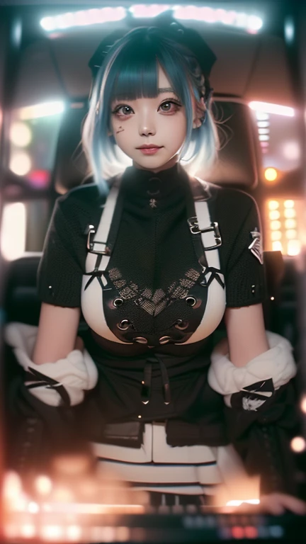 Beautiful woman is shown to have a athletic figure, she is wearing a beautiful nsfw dress, (aafranziska, light blue hair:1.5), ascot, (crop top), puffy sleeves, pencil skirt, pantyhose, black gloves, jewelry, earrings, (black bunny ears:1.4), black lips, (tears:1.4), girl standing in street, looking down, sexy session, (arms behind back:1.7), exposed cleavage, (abs), cowboy shot, superior quality, many details, realistic