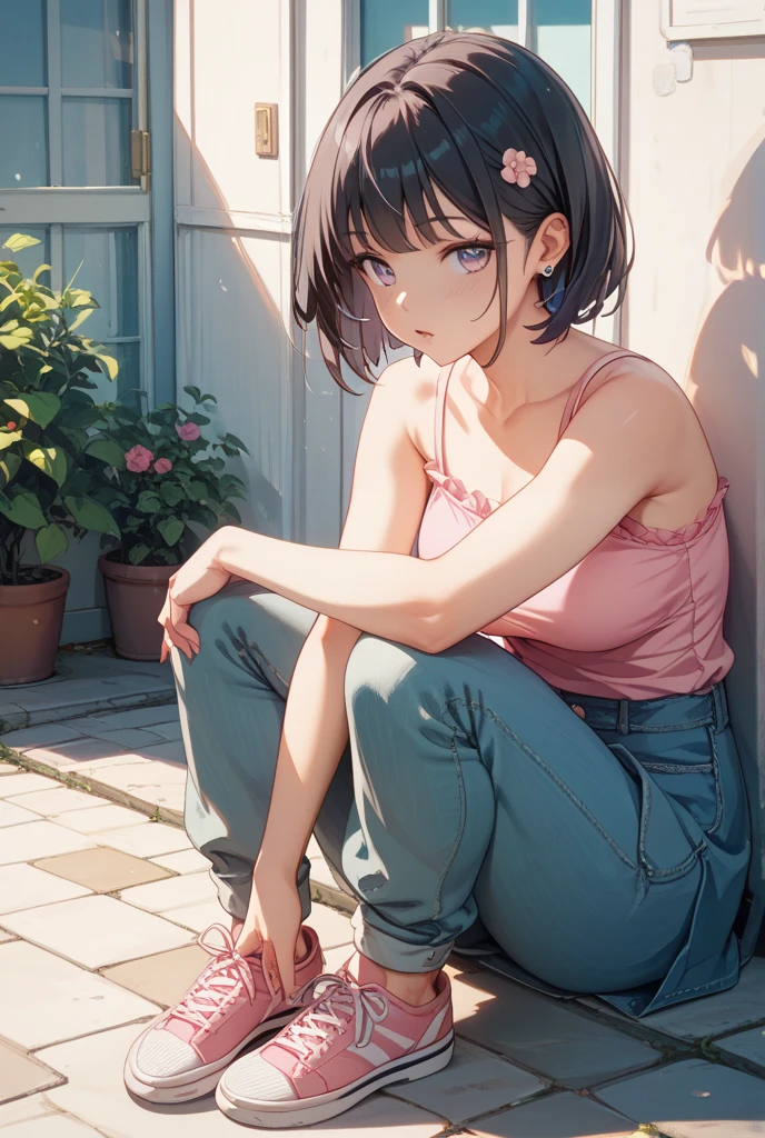 Official art using high-quality hand-drawn watercolor sketch techniques. (best quality,4k,8k,highres,masterpiece:1.2),ultra-detailed,beautiful detailed eyes,A girl with beautiful eyes, everyone, beautiful anime girl, cute anime girl, smooth anime art, anime style, elegant colors, soft lighting, delicate beautiful wet eyes, very coquettish, (beautiful large breast:1.2), (correct hands:1.2),