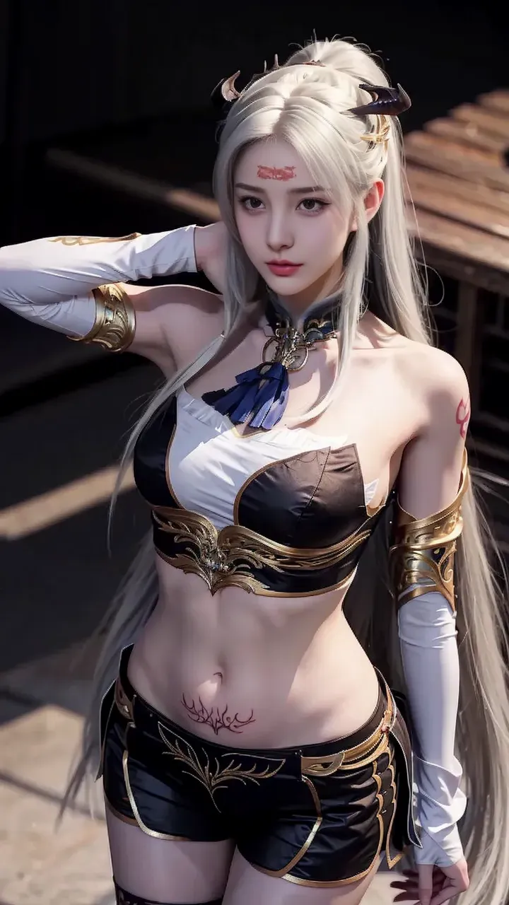 (highest image quality), (masterpiece), (vibrant, photography realistic, Realistic, Dramatic, Dark, Sharp focus, 8K), (best quality,highres),(realistic:1.37),beautiful detailed eyes,beautiful detailed lips,(longeyelashes:1.1),perfectly symmetrical face, flawless complexion, radiant smile, graceful features, stunningly proportioned features, exquisitely shaped eyebrows,vibrant and expressive eyes, luscious and inviting lips, captivating gaze, intricate contours of the face, delicate and refined features, intricate facial bone structure, gleaming skin, porcelain-like complexion, soft and smooth skin, youthful and radiant appearance, sparkling eyes, enchanting smile, symmetrical and harmonious facial expressions, extraordinary beauty, timeless elegance, mesmerizing and magnetic presence, ethereal and otherworldly charm, statuesque beauty, angelic appearance, divine grace. Cinematic Portrait, ((A beautiful girl in dynamic pose)), Hour-glass figure body, huge boobs:1.6, nice body, happy smile, ((flowing long layered hair :1.6)), ((yellow Taoist clothes:1.5)), (open v chest clothes:1.6) ((sakura trees background:1.5)), ((one girls)), ((alone girl:1.5)), ((tattoo on chest:1.5)), ((white hair:1.3))